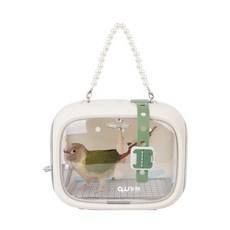 휴대용 앵무새 가방 야외 산책 투명 케이지 새장, A타입, 1