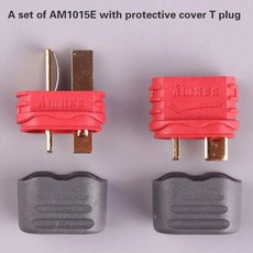 AMASS AM1015E 고전류 커넥터 DEAN 40A 다축 모델 플러그 배터리 LIPO 외장 고정익 RC 슬립, 1015E with sheath, 1개