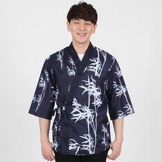 대나무 패턴 남녀공용 일식복 일식집 유니폼 일식가운