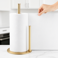 난네난네 프리미엄 무게감있는 논슬립 키친타올홀더 스테인레스 주방인테리어 소품, 1개, 골드