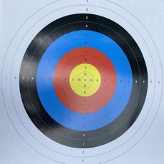 양궁 종이 표적지 낱장 과녁지 표적 실내 실외, 종이과녁, 1개