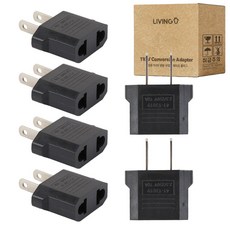 리빙유 변환 어댑터 일자 플러그 돼지코 220V 변환 110V 여행용, 6개