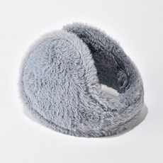 保暖耳罩冬季防凍耳暖加大加厚耳包加絨男士戶外耳捂後戴防風耳套, 仿兔絨耳罩灰色, 1個