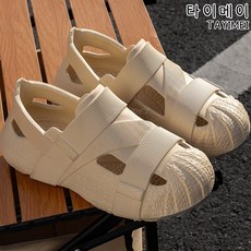 타이메이 똥 밟는 느낌 미끄럼 방지 구멍 신발 여성용 여름 아웃도어 백사장 두꺼운 바닥 eva 가방 샌들