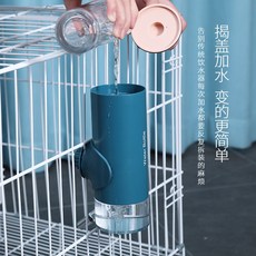 兔老爺 寵物滾珠式飲水器 頂部加水防濕嘴 700ml 大號 白色 適用貓狗兔, 1個, 大號700ml,白色