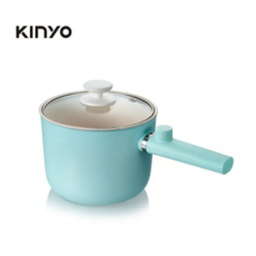 KINYO陶瓷快煮美食鍋 1.2L 雙層防燙 陶瓷內膽 多功能料理鍋, 藍色, FP-0871