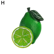귀여운 과일 냉장고 스티커 3D 크리에이티브 시뮬레이션 음식 자석 사진, Lemon