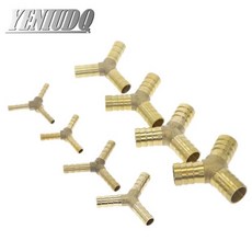 파이프 커플러 황동 Y 호스 구리 스플라이서 바브 6 공압 모양 바브 웨이 14 8 12 커넥터 10 피팅 3 19mm 조인트 어댑터 4 5, 2)4mm