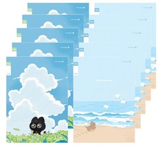 모닝글로리 초등 3-6 무제 25줄 노트 남1, 먼지, 해변, 10개