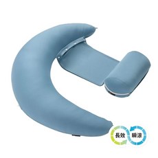 六甲村 mammy village 全方位孕婦哺乳枕 瞬涼柔膚 防蹣 多功能專利設計, 夜暮藍-替換布套