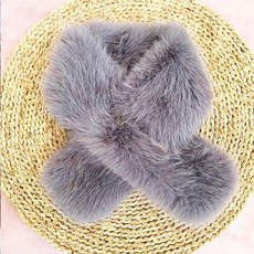 毛絨交叉新款可愛小狗加厚學生圍巾秋冬護頸毛領保暖圍脖