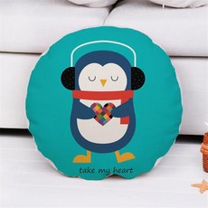 장식 라운드 베개 케이스 동물 만화 귀여운 폴리 에스터 쿠션 커버 소파 홈, 4. 30