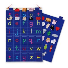 소문자 알파벳 주머니 영어 벽보 펠트붙이기 집중력 자석놀이 알파벳교구, 1개