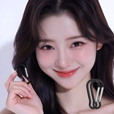 1+1 개별포장 다윗카라비너 미니 에어팟 버즈 키링 고리 카라비너 고강도, 1개, 블랙