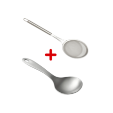 아우레아온 초미세 먹방 촘촘한 고운망 마라탕 라면 크리스마스 테이블 스푼, 1세트, 스텐304, 미니국자+거품건지기