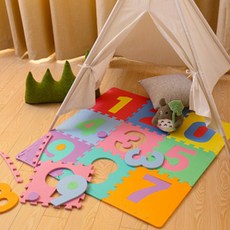 아이 놀이방 층간소음 숫자 퍼즐 매트 10P 30x30, 상세페이지 참조
