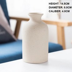 북유럽 세라믹 꽃병 레트로 크리 에이 티브 꽃병 장식 홈 농가 거실 선반 테이블 책장 벽난로 진입로 장식 공예품, 디, 7. D, 1개