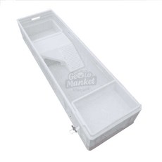 대형 거북이 수조 120x40x29CM 플라스틱 반수생 수족관 하우스, 옆줄블루60X40X45CM