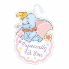 現貨正版 迪士尼 造型繫繩卡片 萬用卡片 生日卡片 許願卡 聖誕卡 禮物卡 祝福卡片 傳情卡 維尼 小飛象 愛麗兒 公主, 1個, 小飛象/ DPFD-61116, Multicolor