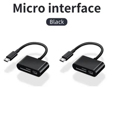 124개 3-In-1 다기능 Type-C-SD 카드 및 TF 카메라 어댑터 리더기 USB 보안 키 지원, 10 3in1 Black1 2pcs