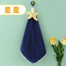 珊瑚絨擦手巾 強吸水 可愛造型 快速擦乾, 1個, 星星