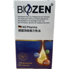 BIOZEN 德國頂級複方魚油 rTG 最佳吸收型態, 1個, 60顆