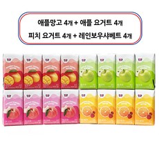 배스킨라빈스 애플망고+애플요거트+피치요거트+레인보우샤베트, 16개, 120ml