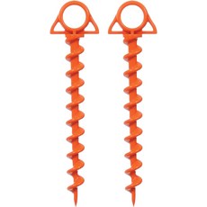 HKAOSDUUH 2 PCS 오렌지 스크류 얼티밋 그라운드 강풍 모래 캐노피 및 캠핑용 튼튼한 인 텐트 말뚝 포함 T-그립 도구 제공
