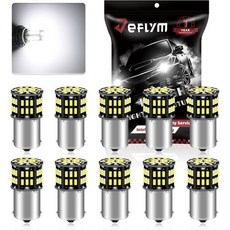 20개 1156 1141 LED 전구 RV용 P21W 1003 1073 7506 BA15S RV 내부 조명용 12볼트 캠퍼 보트 트렁크 내부등용 3014 54 SMD 교체용, White, 10Pack-54SMD