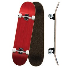 Yocaher PrOF 오브essional Complete 19.7cm7.75인치 스케이트보드 7겹 메이플 데크 포함 BLACK 블랙Widow 프리미엄 그립 테이프 알루미, 레드