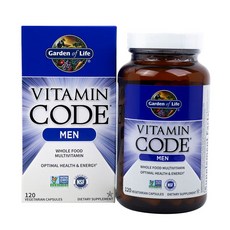 Garden of Life 維他命密碼 男士綜合素食膠囊, 120錠, 1個