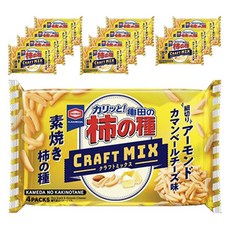 龜田製菓 柿種米果 杏仁卡門貝爾起司口味 4包入, 12個