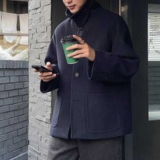 이사랑통역되나요 4회 김선호 주호진 남성 네이비 카라 숏 울 모직 코트 댄디 캐주얼