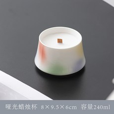 上金 陶瓷香薰蠟燭罐, 1個, 啞光（不含蠟燭）