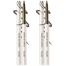 [1+1] 클리오 샤프 쏘 심플 워터프루프 펜슬 라이너 AD, 004 다크 브라운, 2개