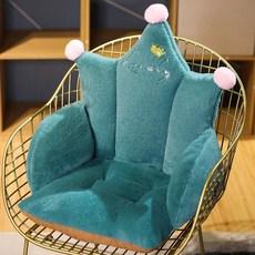 해피유통 캐릭터 방석 귀여운 왕관 디자인 안락한 쿠션 아이들 의자, 45*35센티미터, 다크 그린