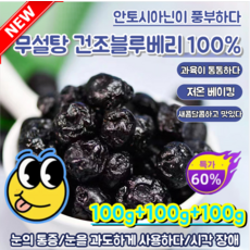 1+1+1 특급 무설탕 블루베리 건조과일 건조 블루베리 무설탕 건조블루베리 100% 피로 및 건조 완화 가능, (1+1+1봉지)100g