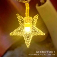 LED 太陽能星星燈串 庭院裝飾 聖誕燈 防水, 8模式650公分30燈, 1個