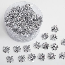 드림팩토리 선물포장 데코레이션 별꽃 컬러 꽃별(소), 100개, 실버