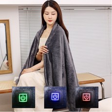 한일의료기 네모 고급 극세사 휴대용 USB 전기요 1인용 전기요 전기장판 온열담요 무선 캠핑용 전기담요 부드러운 차박 대형 찜질기, usb전기담요1개