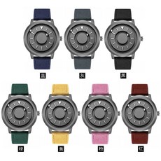 맹인 시계 점자 시각장애인 마드네틱 C타입 볼 손목시계 -블랙 시계, 1, C. 그레이 다이얼 캔버스 스트랩 색상 참고 무료 스트