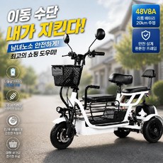 3인승 삼륜전기자전거 등하원 여성 접이식자전거 남여공용, D. 3인승 48V 15A(40km) 650W