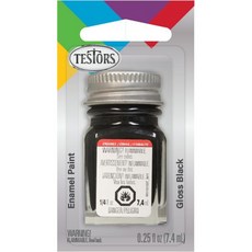 테스터 1149TT 에나멜 페인트 0.25온스 플랫 블랙, Black, 0.25 Fl Oz (Pack of 1), Gloss