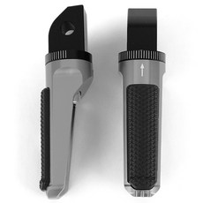 Triumph Bonneville Thruxton 뒷좌석 스크램블러 발판 스피드 1200 T100 T120 스트리트 승객 675 데이토나 트리플 1200XC, [01] Titanium, 1개