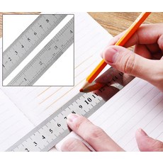 스틸자 20cm 양면 쇠자