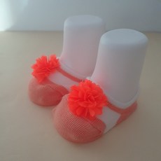 쇼콜라 오렌지 코사지 양말#귀여운 선물용 양말#신생아 백일 덧신 선물#정상가 19 000원