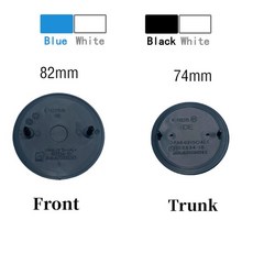 2개 74mm 82mm 자동차 앞 트렁크 엠블럼 로고 리어 테일 배지 액세서리 (BMW 호환 E30 E36 E39 E46 E60 E90, 01 Blue-White, 03 2pcs 74mm