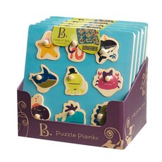 2살 해양 물고기 원목 꼭지 퍼즐 장난감 아이큐발달 두뇌발달 애기 완구, 9피스, 1개