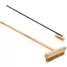 막대 청소브러쉬 화덕 수세미 나무 걸레 클리너, 1개, 9인치 스테인리스 스틸 분리형 삽