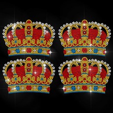 1개 유리 핫픽스 라인스톤 다리미 부착형 아플리케 의상 액세서리 (옷 가방 바지 왕관용) 297x210mm, 혼합색